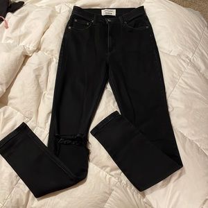 High waisted black reformation jeans, excellent condition